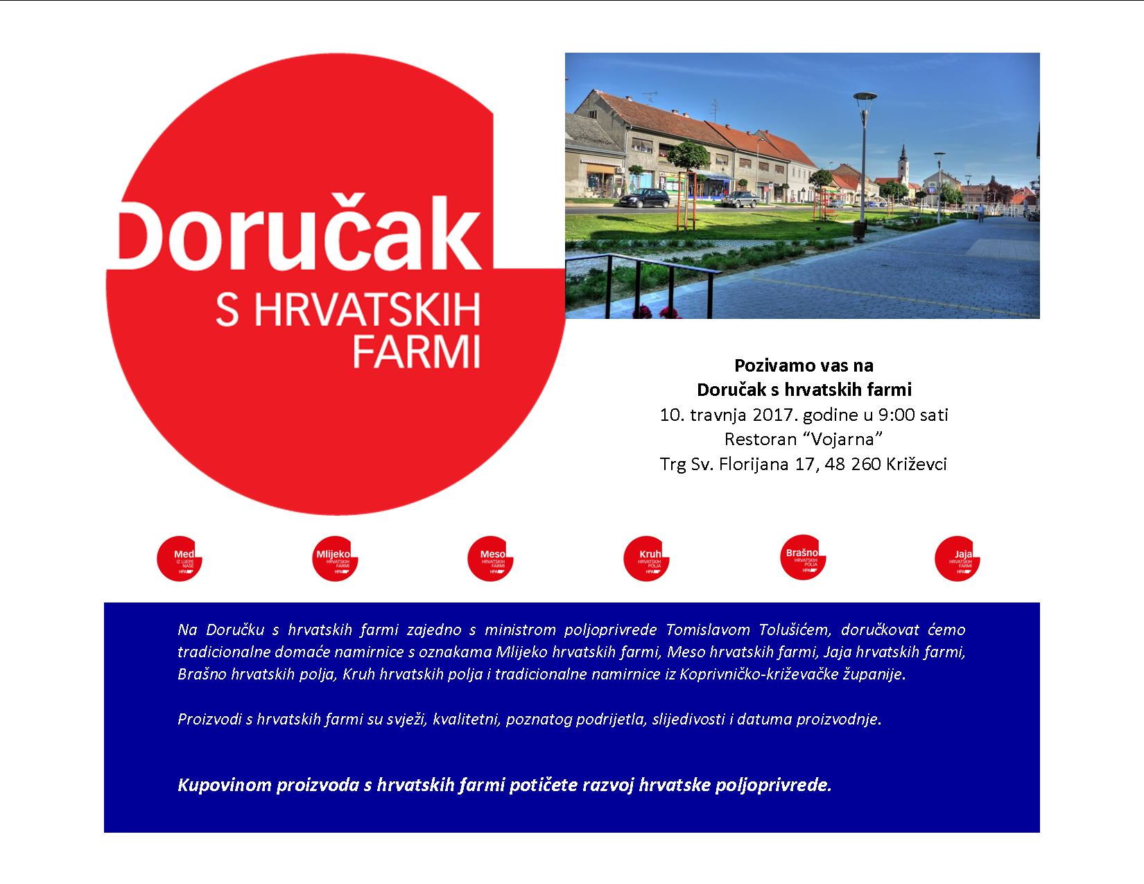 Pozivnica Doručak u Križevcima