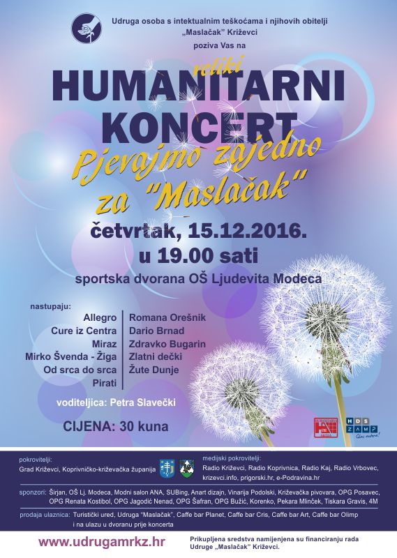 maslacak najava koncerta plakat